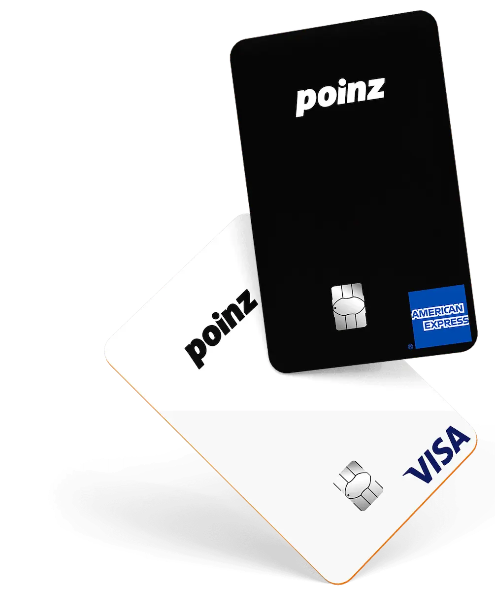 Swiss Amex and Visa credit cards from Poinz
