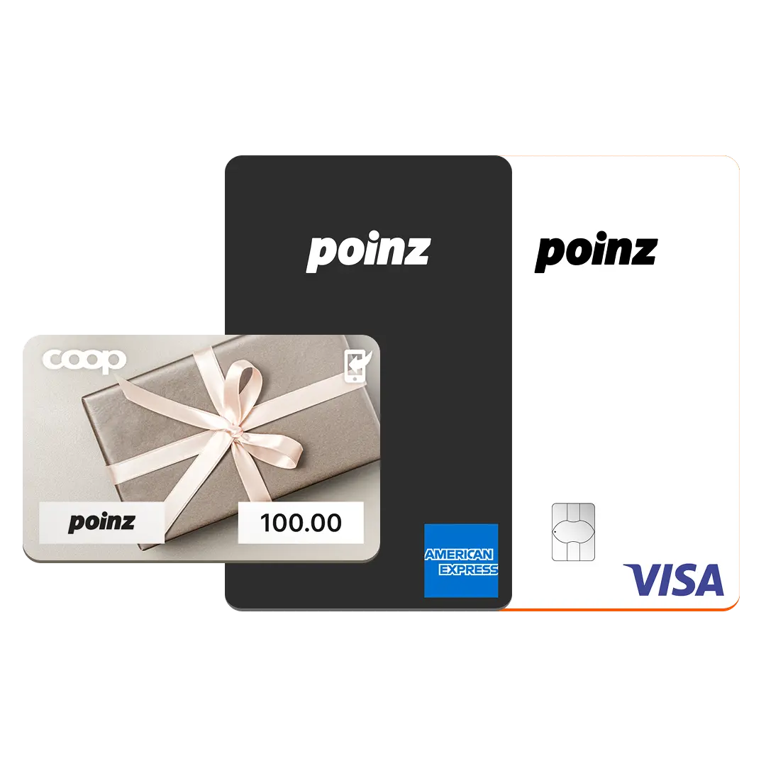 CHF 100 welcome bonus at Poinz in the form of a Coop gift card