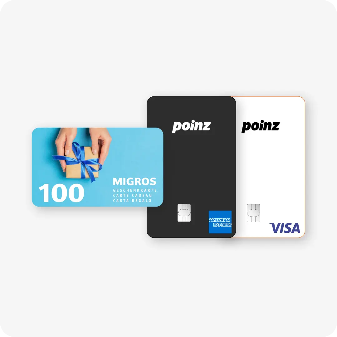 CHF 100 welcome bonus at Poinz in the form of a Migros gift card