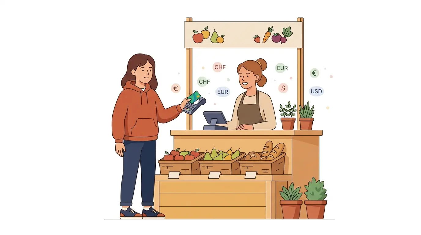 Ein Teenager, der im Ausland mit seiner Debitkarte bezahlt: wie hoch sind die Wechselkursgebühren je nach Bank?