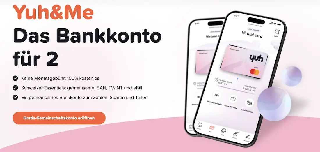 Das kostenlose Gemeinschaftskonto Yuh&Me von Yuh