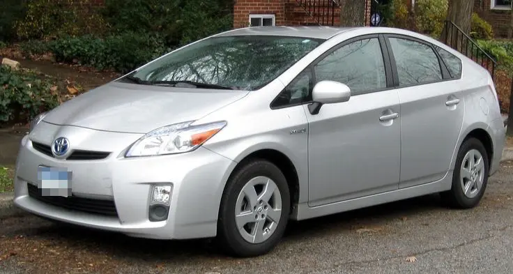The car of personal finance blogger 'Road To A Tesla': a 2010 Toyota Prius