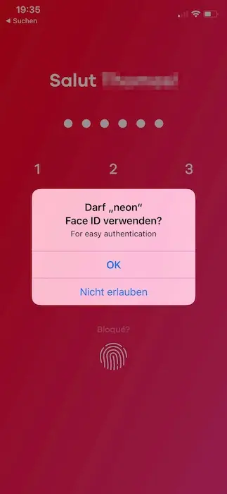 Face ID activation