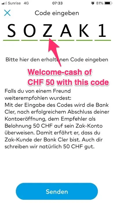 Enter my promo code 'Y06JPR' so that you receive your CHF 25 of welcome