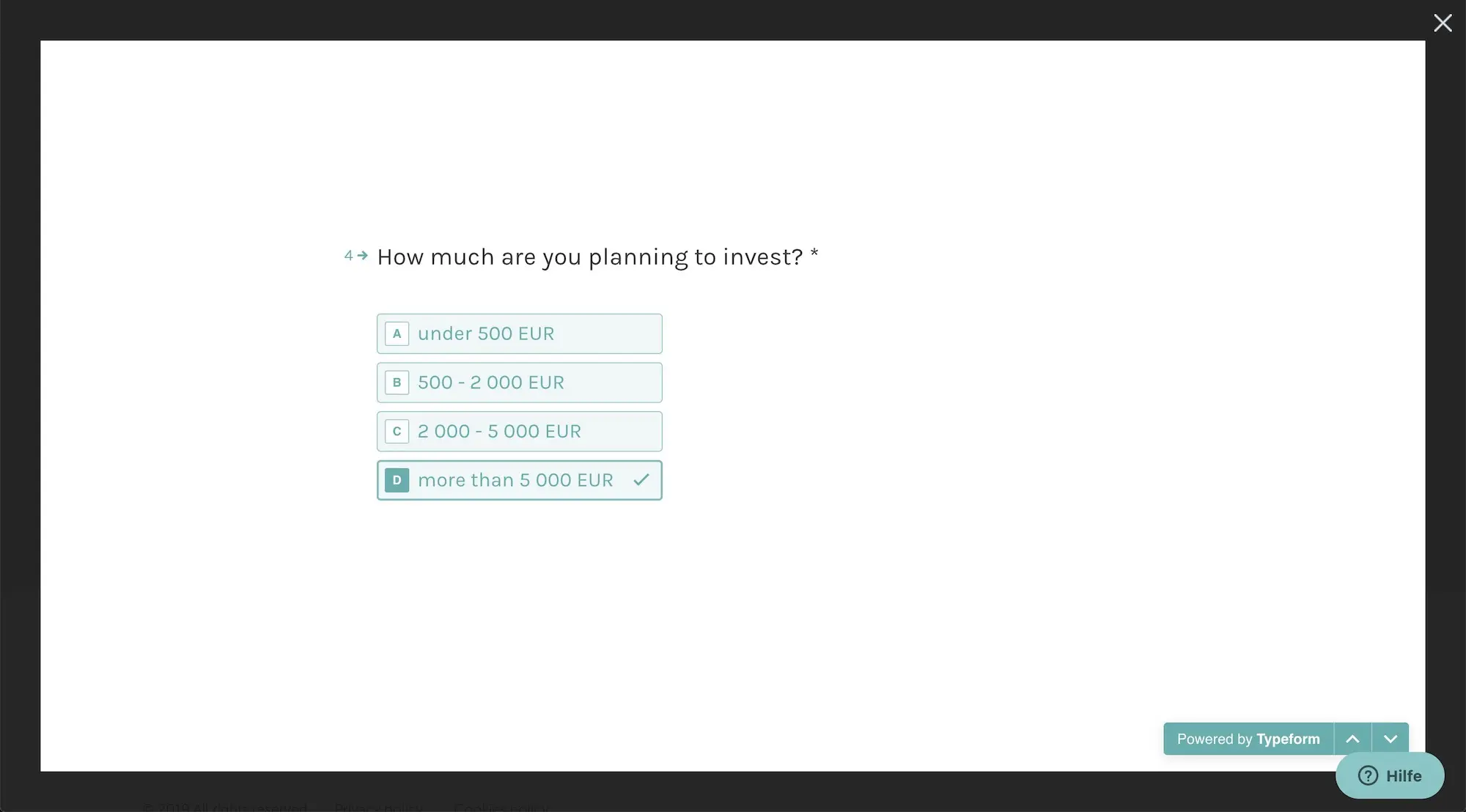 And the last question: how much do you plan to invest via Mintos?