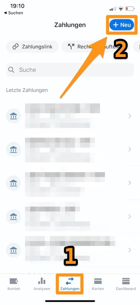 Add Mintos as a recipient in Revolut so that you can transfer your money there afterwards