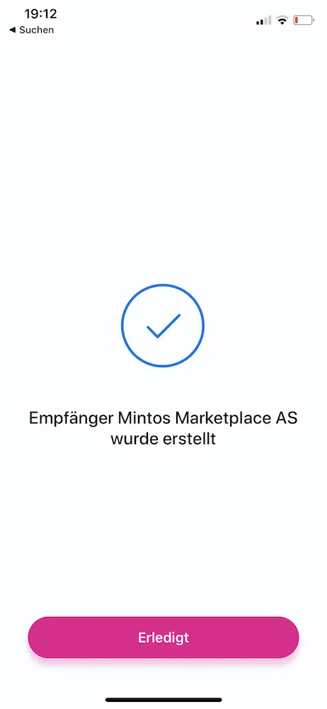 That's it, it's done, you can now transfer euros to Mintos from Revolut