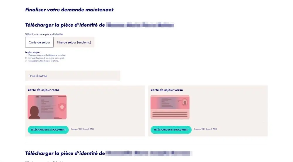 Upload your identity documents 1/2
