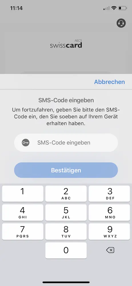 Double authentication by SMS