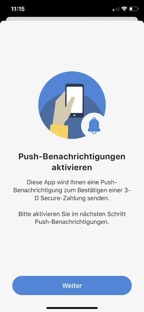 Activation of push notifications (free, compared to Cembra/Cumulus Mastercard!)