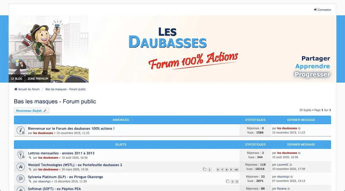 The Daubasses forum, a gold mine of information for value investors