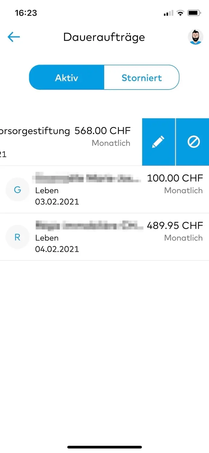 Removing the standing order to my current VIAC pillar 3a account