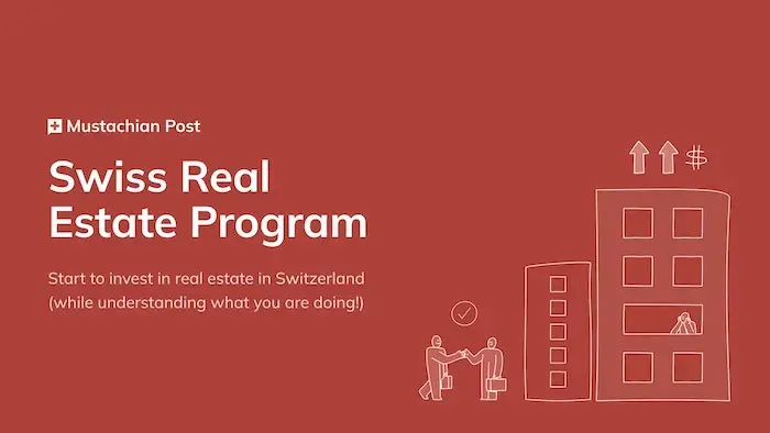 'Swiss Real Estate Program' available in 3 languages (English, German, and French)