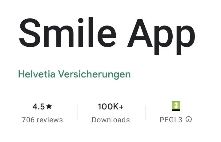 Im Durchschnitt eher positive Bewertungen für die Smile App im Google Play Store
