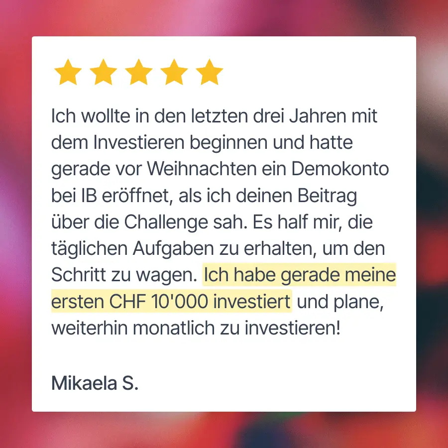 Mikaelas Bericht über die IBKR-Challenge