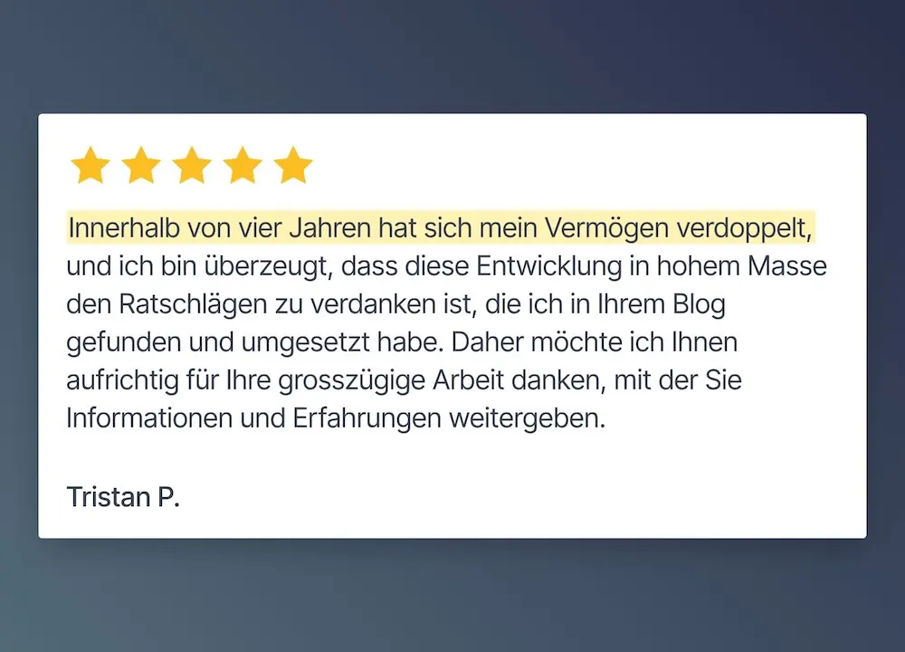 Tristans FIRE-Erfahrungsbericht mit der Steigerung seines Vermögens (was mich freut, ist, dass ich jeden Monat mehrere davon bekomme!)