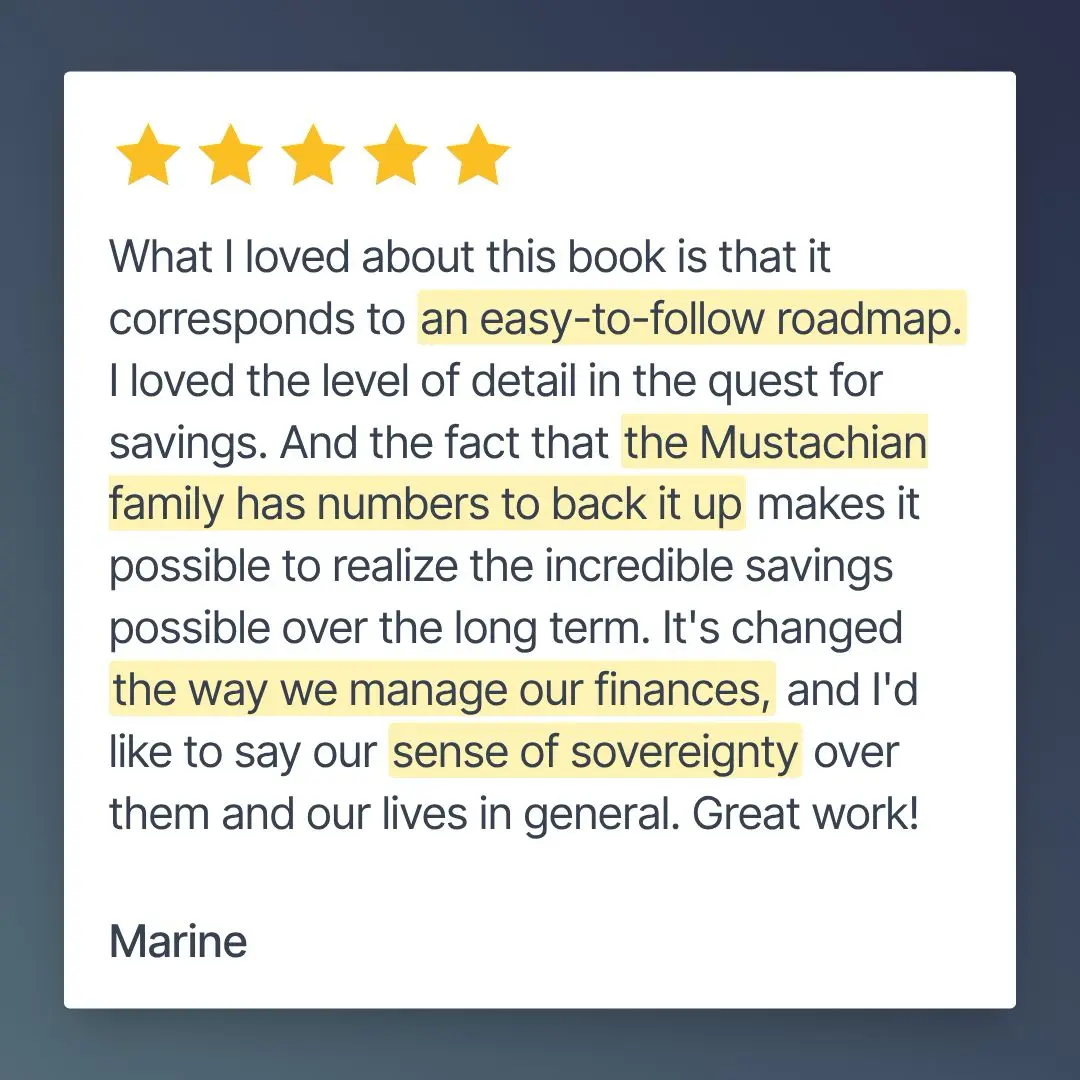Marine's testimonial about 'Free by 40 in Switzerland'