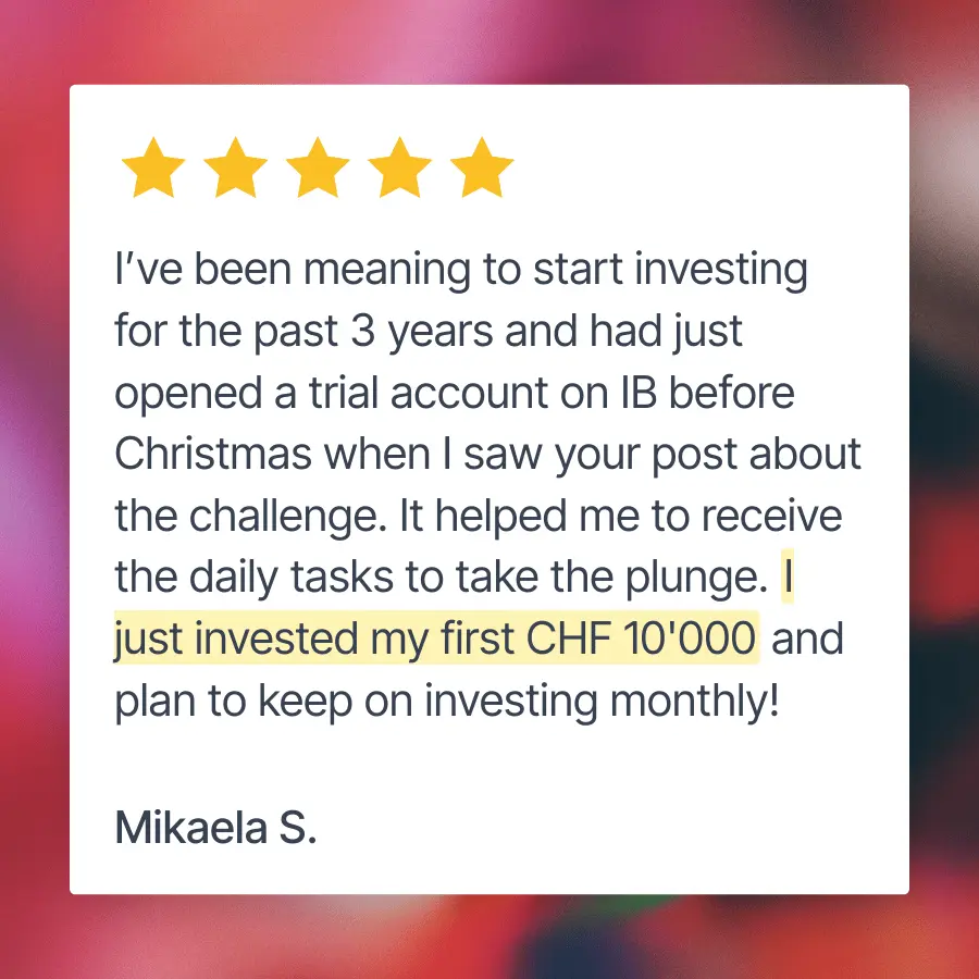 Mikaela's testimonial about the IBKR challenge