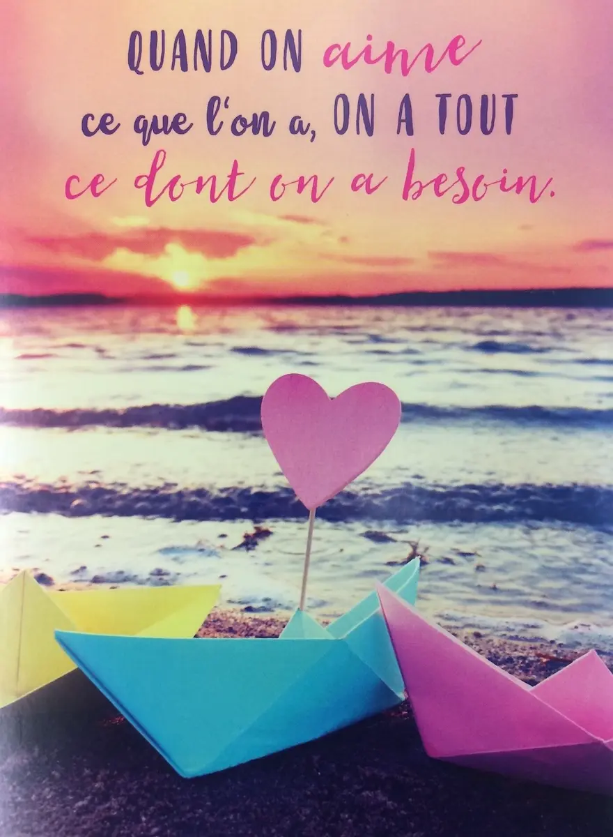 Ich liebe diese Idee, nicht immer mehr haben zu müssen