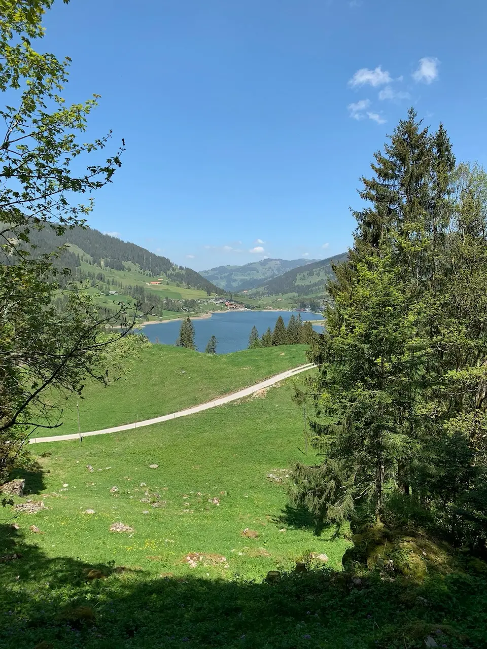 The view over Schwarzsee, when you realize how far you've come