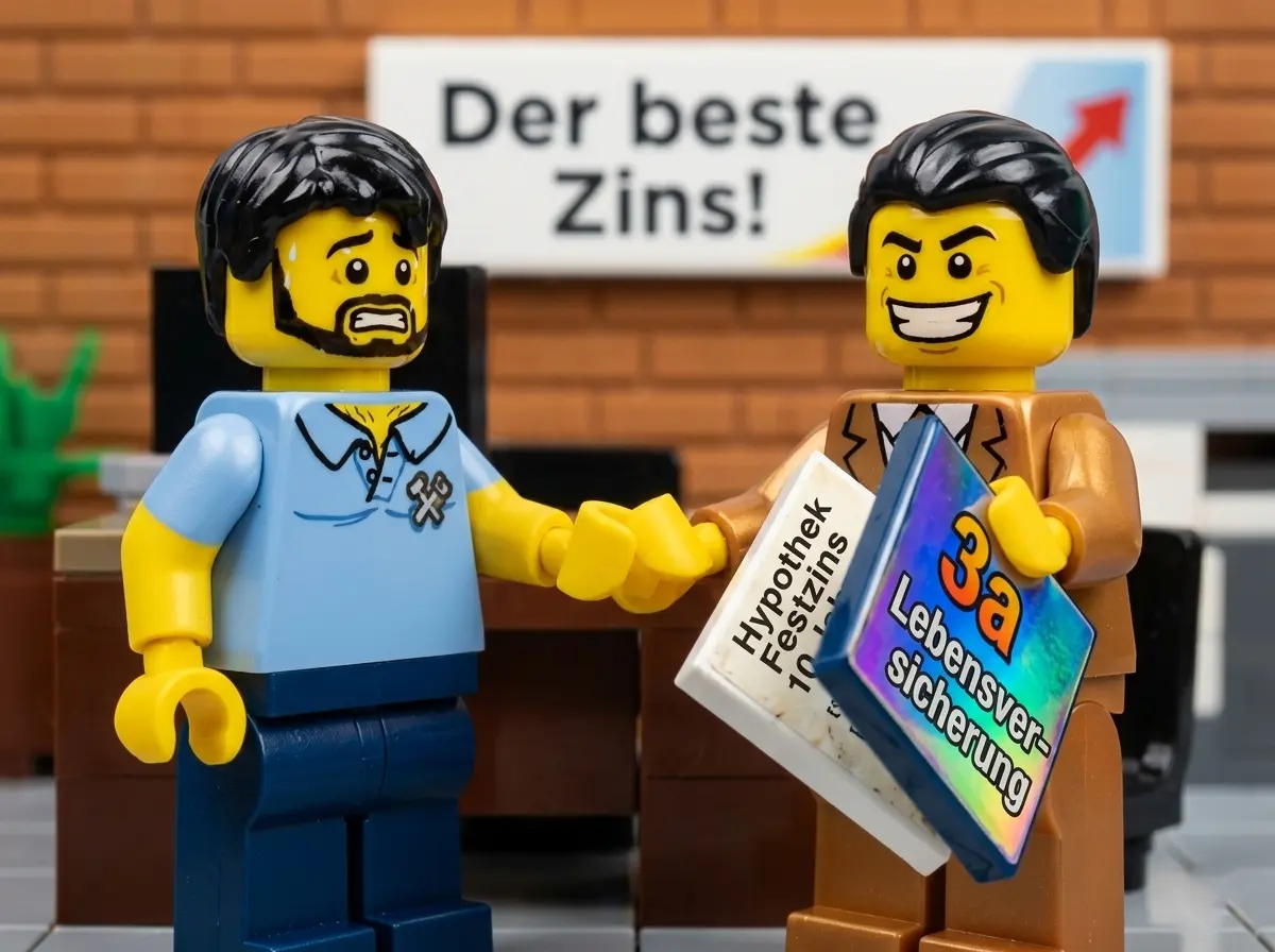 Ein Versicherungsberater verkauft mir eine 10-Jahres-Festhypothek und eine an eine Lebensversicherung gekoppelte Säule 3a