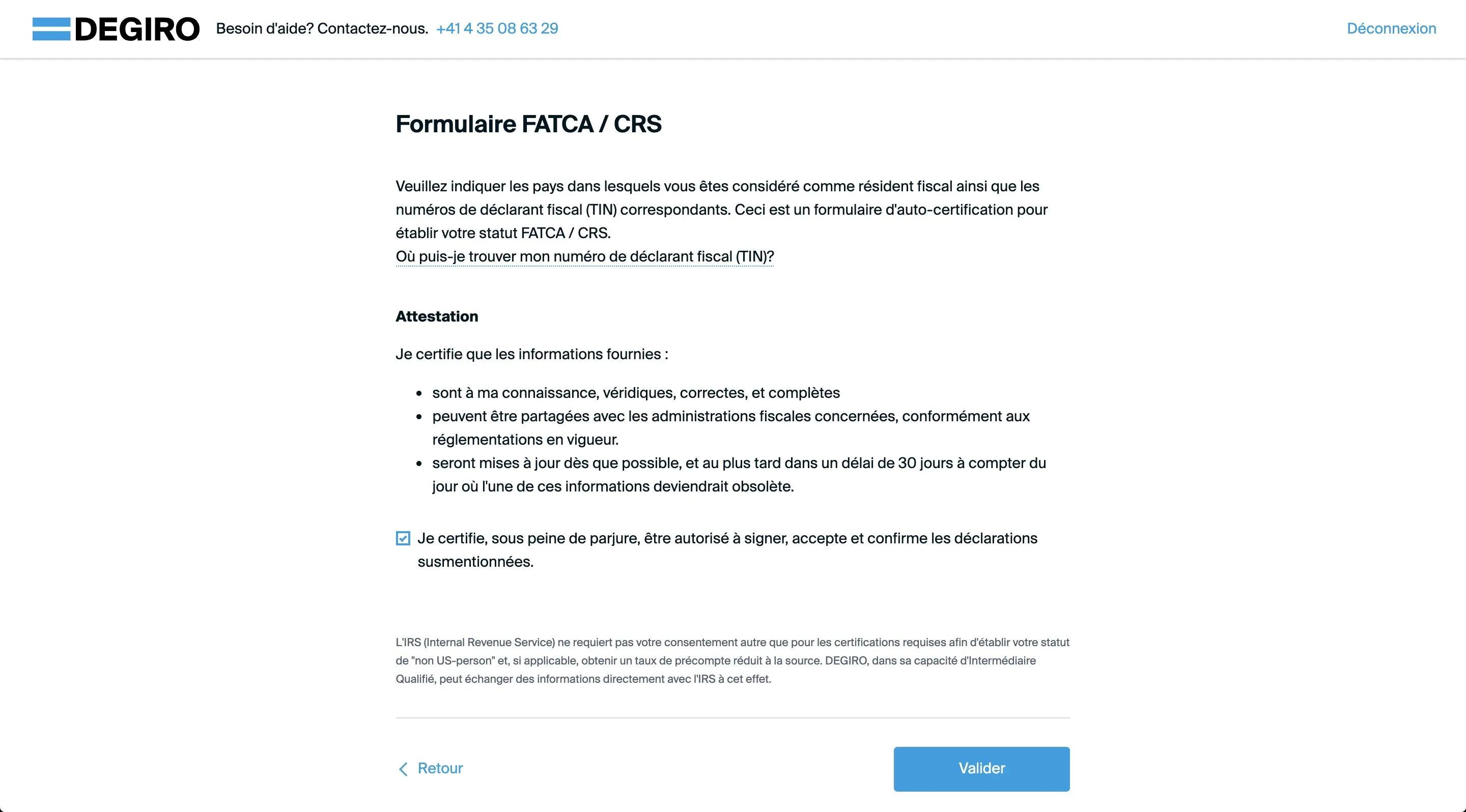 Und alles, was dir zu tun bleibt, ist, zu bestätigen, was du angegeben hast