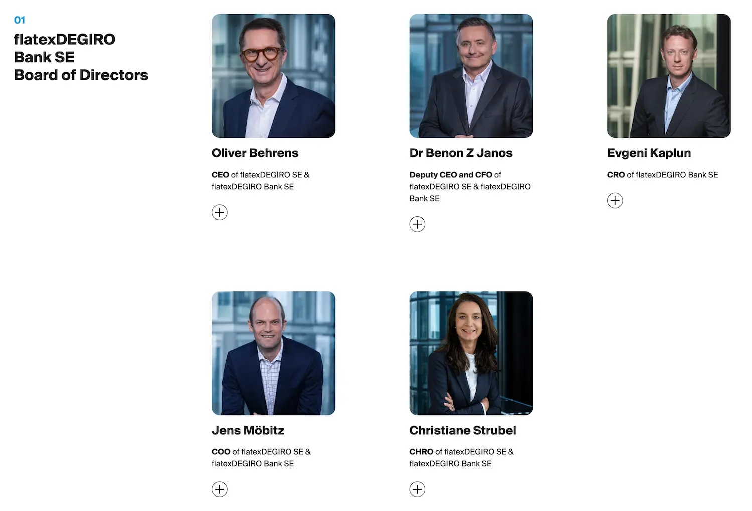 flatexDEGIRO Bank SE board of directors