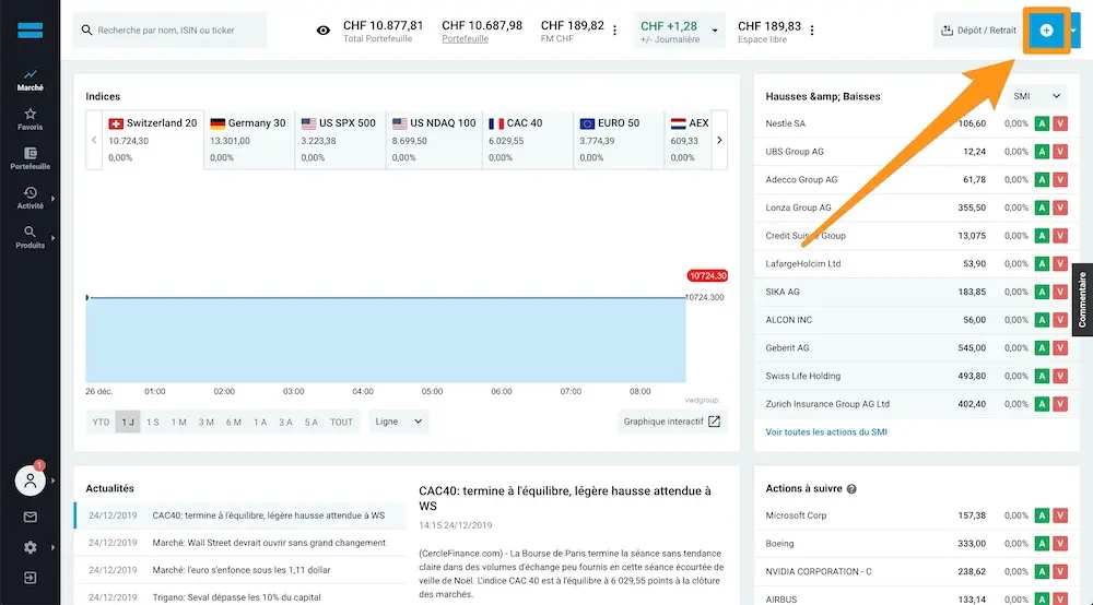 New purchase order on DEGIRO's trading platform