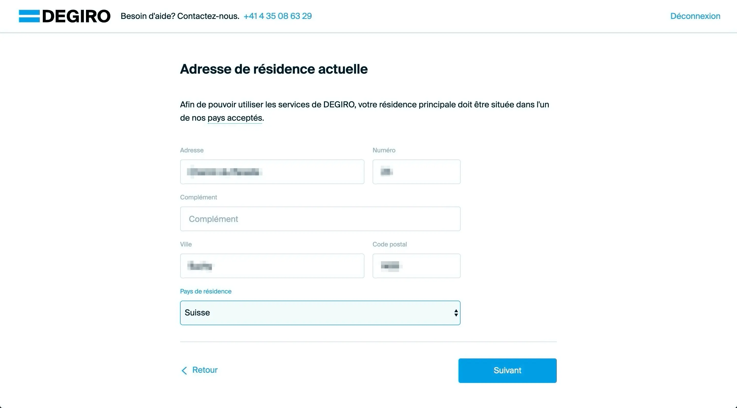 Personal information (suite)