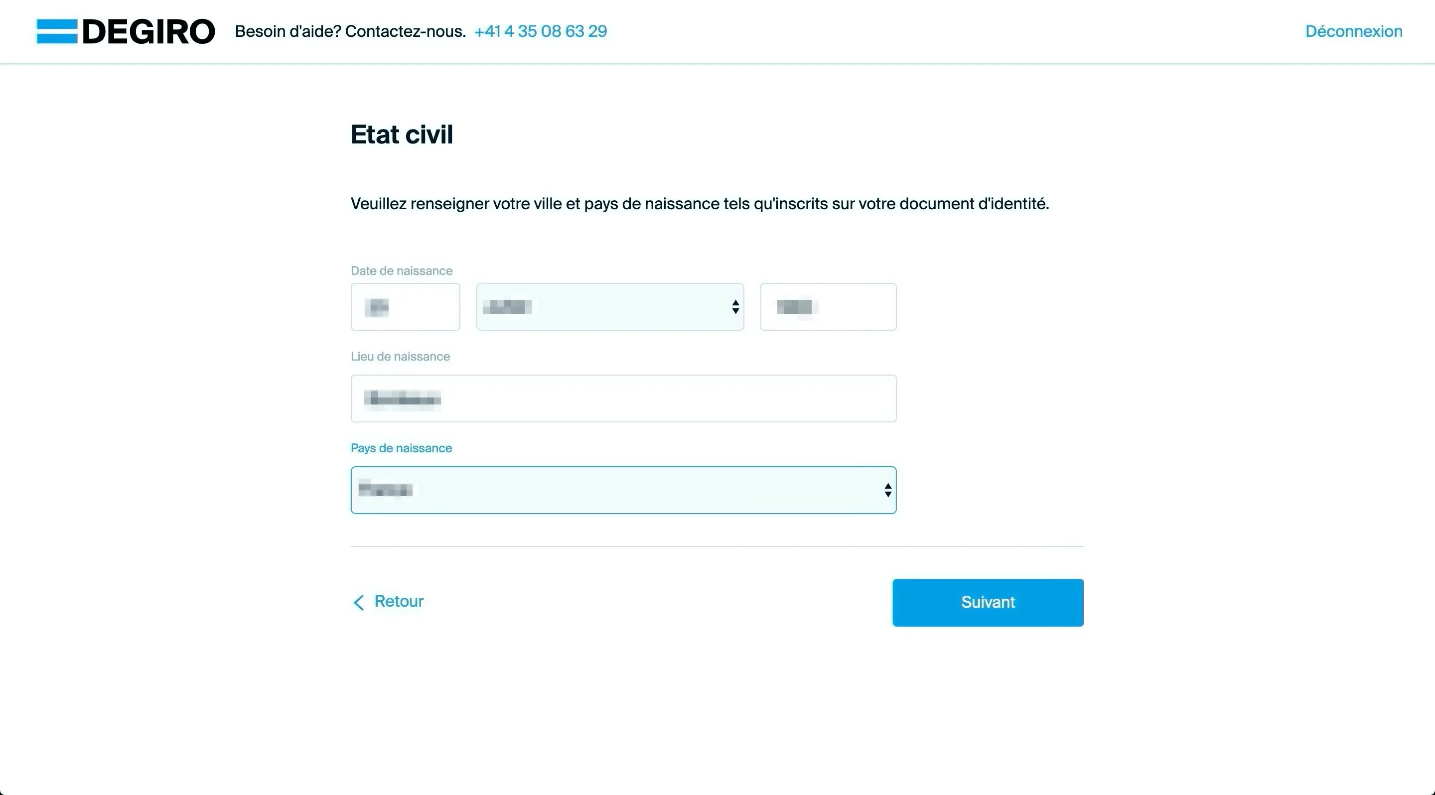 Personal information (suite)