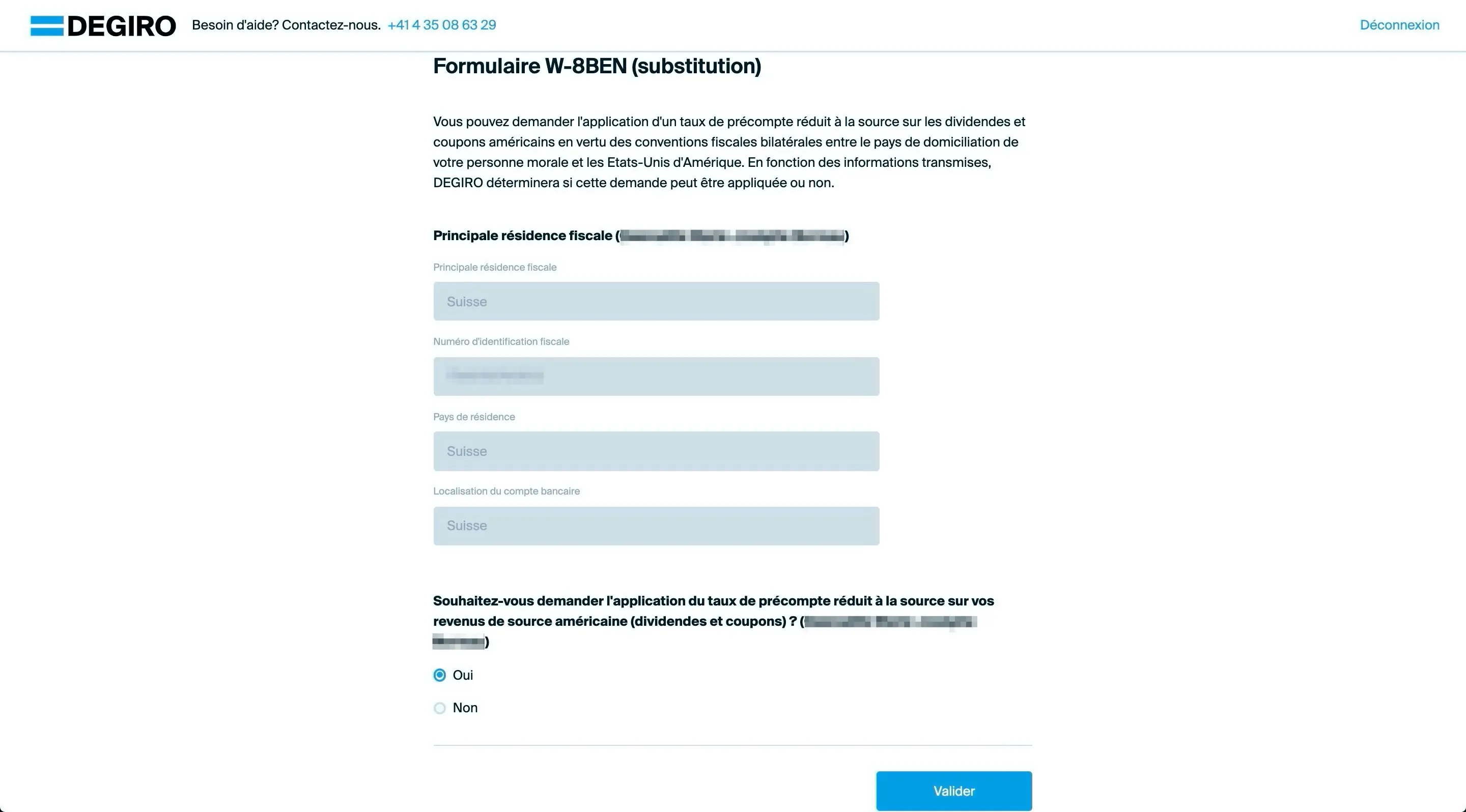 Filling of the W-8BEN form — nothing very complicated