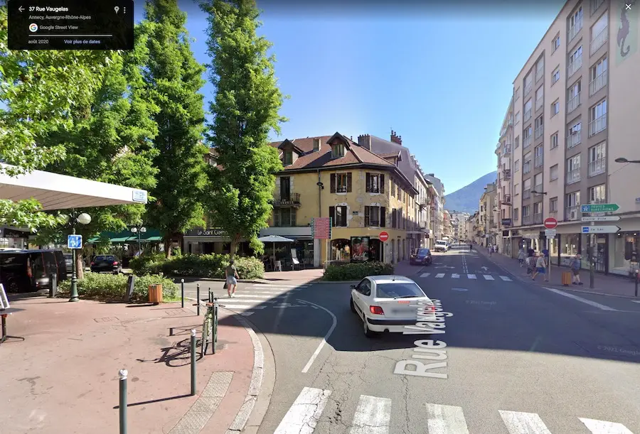 Annecy, une ville proche de la frontière suisse assez prisée pour du rendement locatif (source: Google Maps)