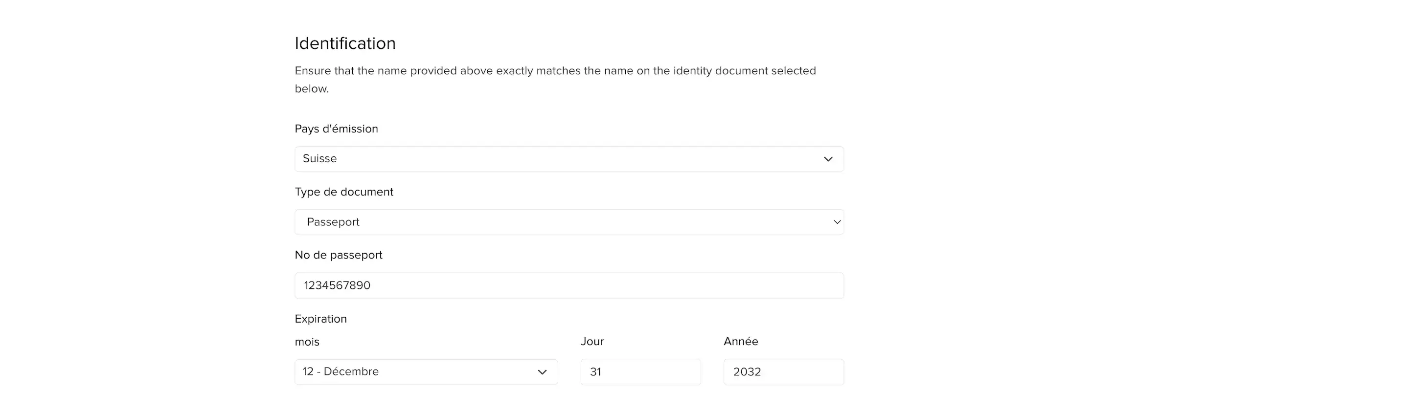 Renseignements personnels : identification et preuve d'identité