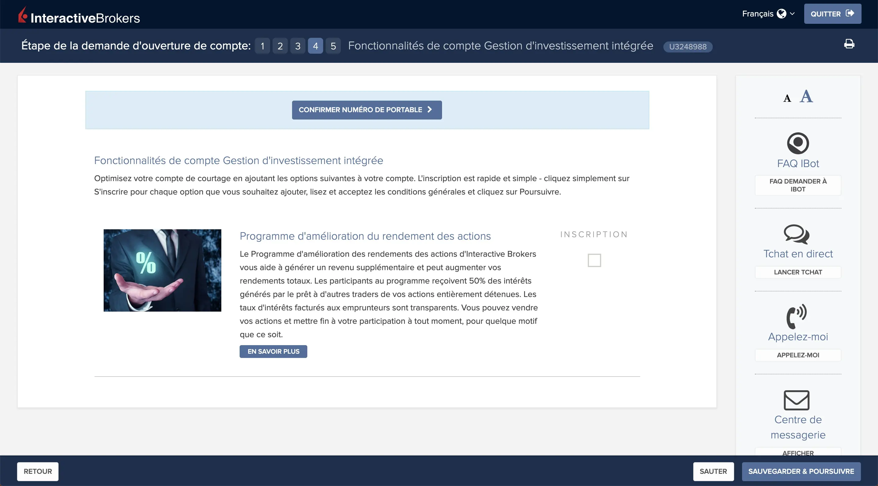 Programme d'amélioration du rendement des actions