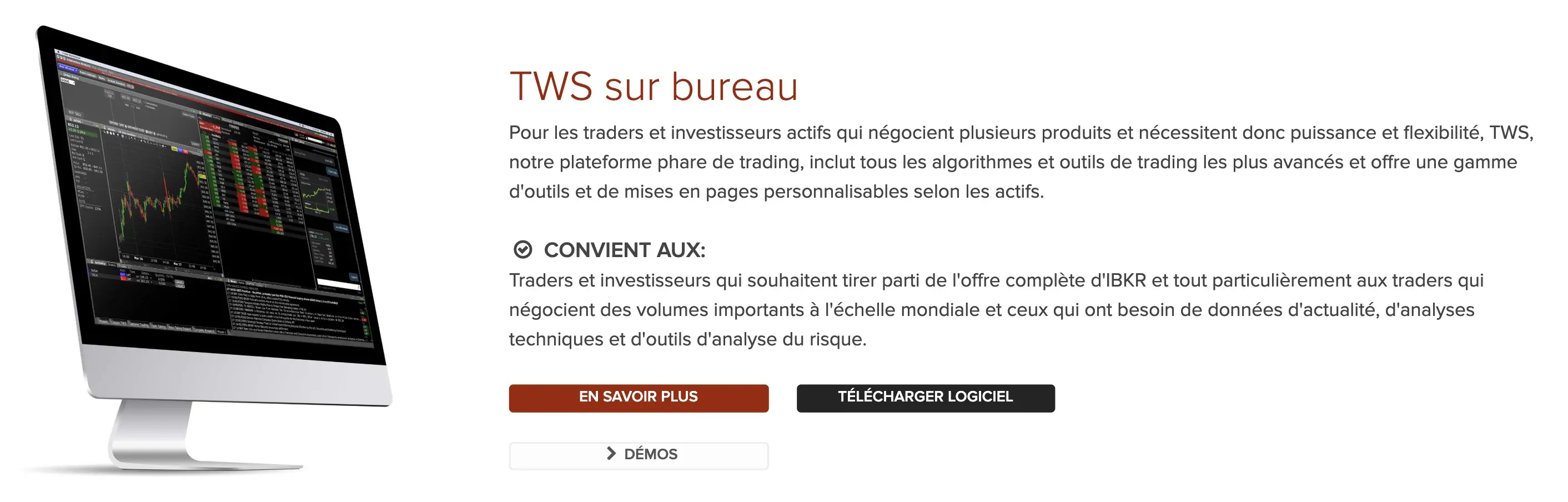 TWS (Trader Workstation) sur bureau