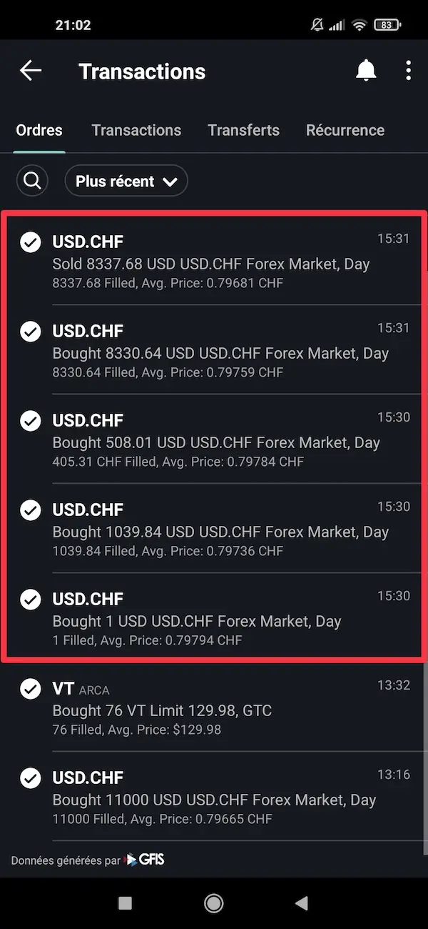 Währungsumrechnungsbenachrichtigungen von Interactive Brokers 😱