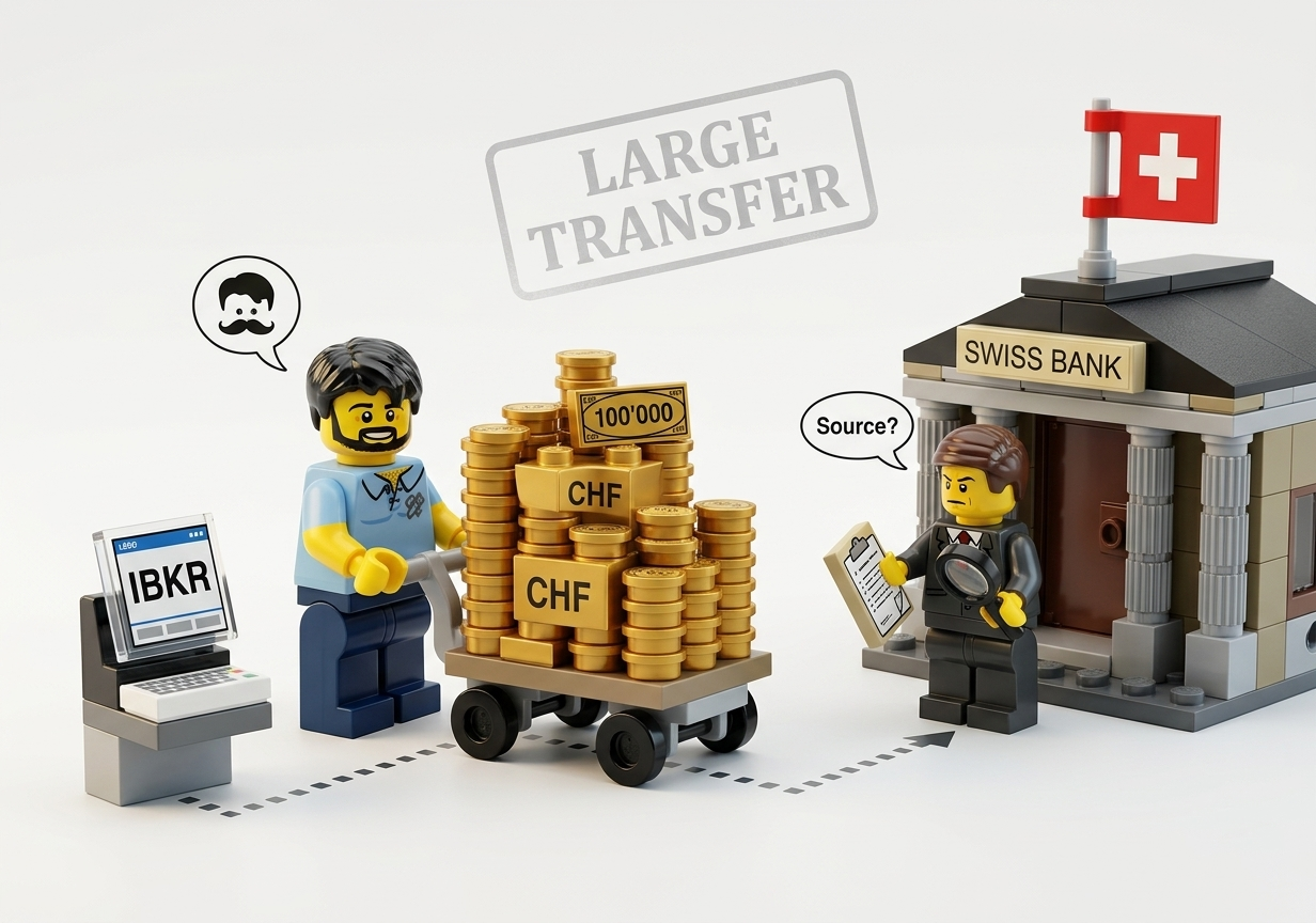 Large transfer from Interactive Brokers to a Swiss bank
