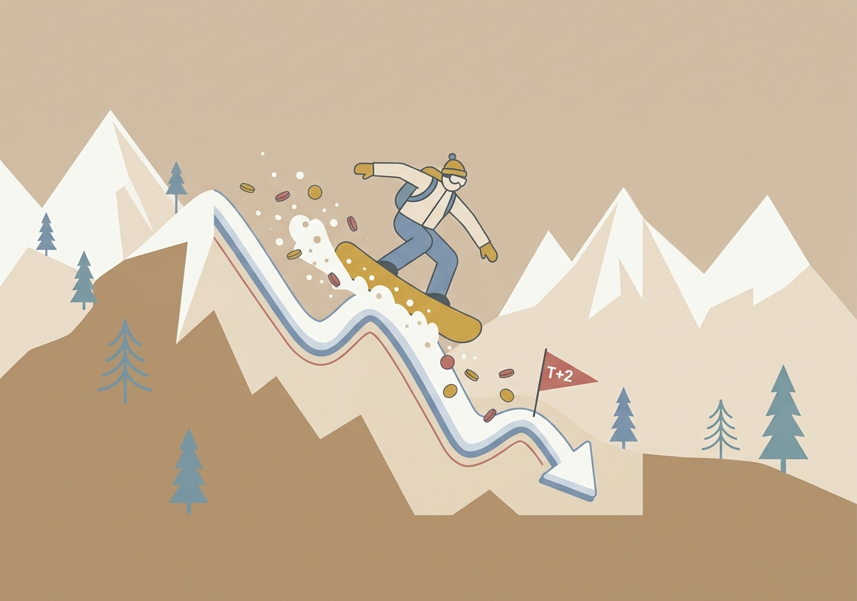 Free-riding on an IBKR cash account, way less fun than freeriding in the Alps in Valais ;-D