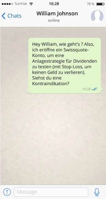 Olivia kontaktiert William, um sich zu vergewissern, ehe sie loslegt