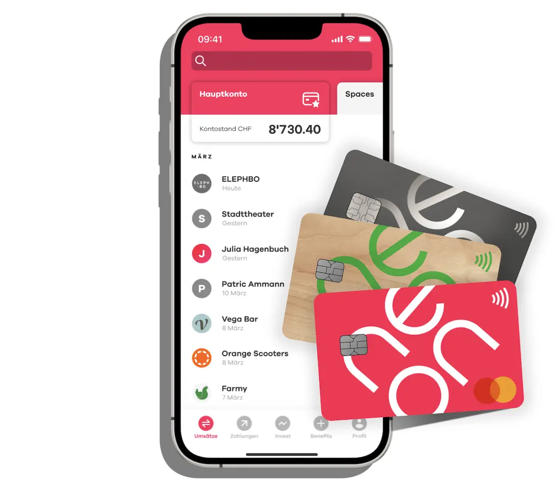 Die neon App und die neon-Karte, die besten Bank-Freunde der Schweizer Mustachians