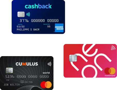 Mes trois cartes de cashback