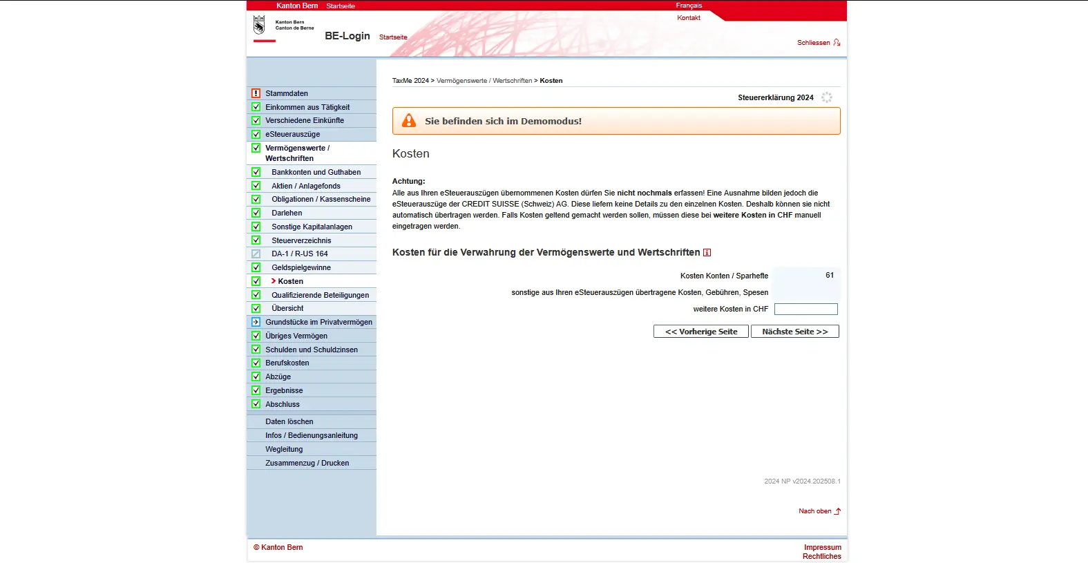 Kosten für die Verwahrung von Wertschriften und Vermögenswerten in der Steuererklärung
