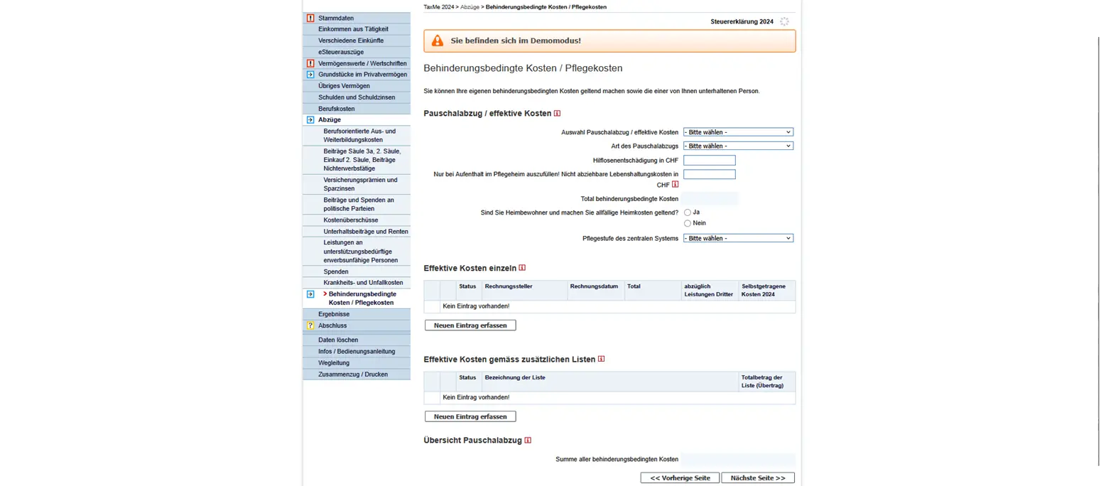 Behindertenbedingte Kosten und Pflegekosten korrekt in der Steuererklärung angeben