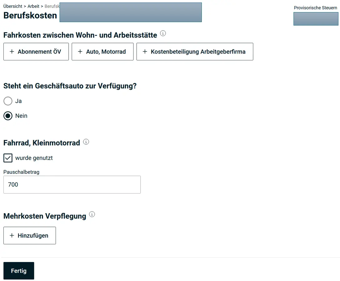 Entering commuting costs