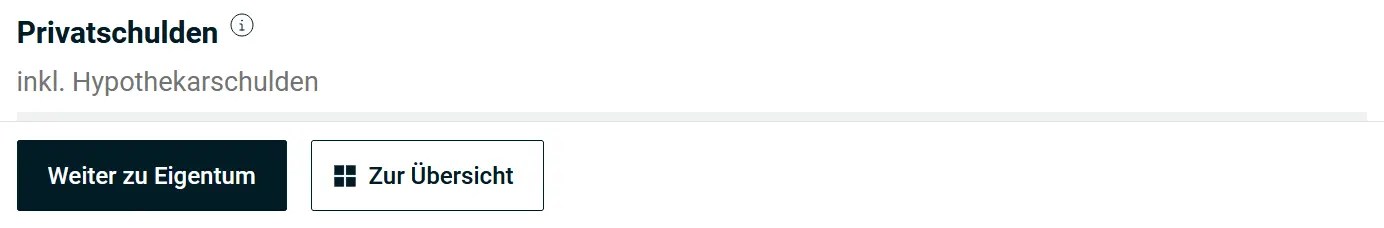 Entering private debts and mortgages