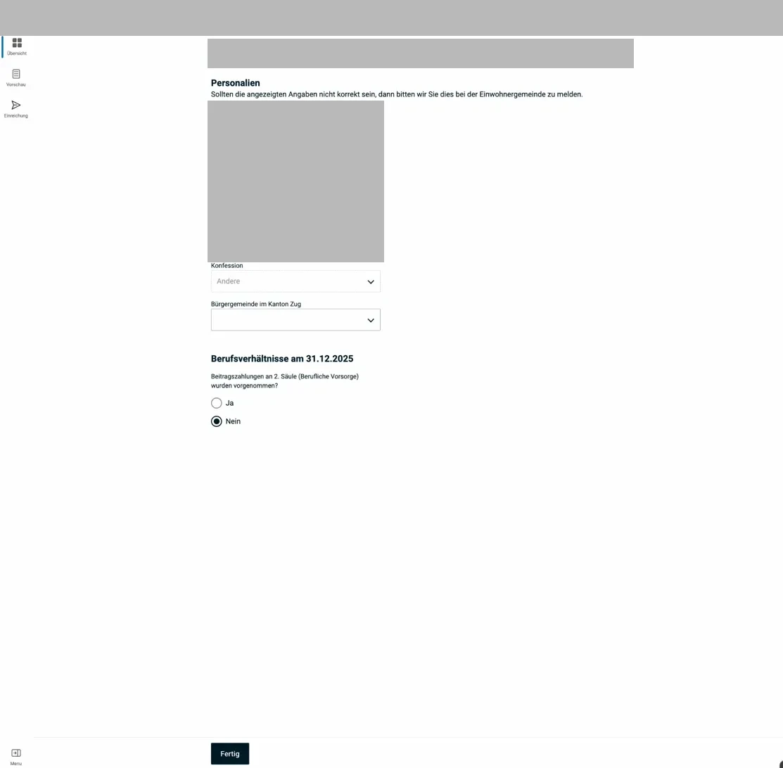 Person 1 — Personalien