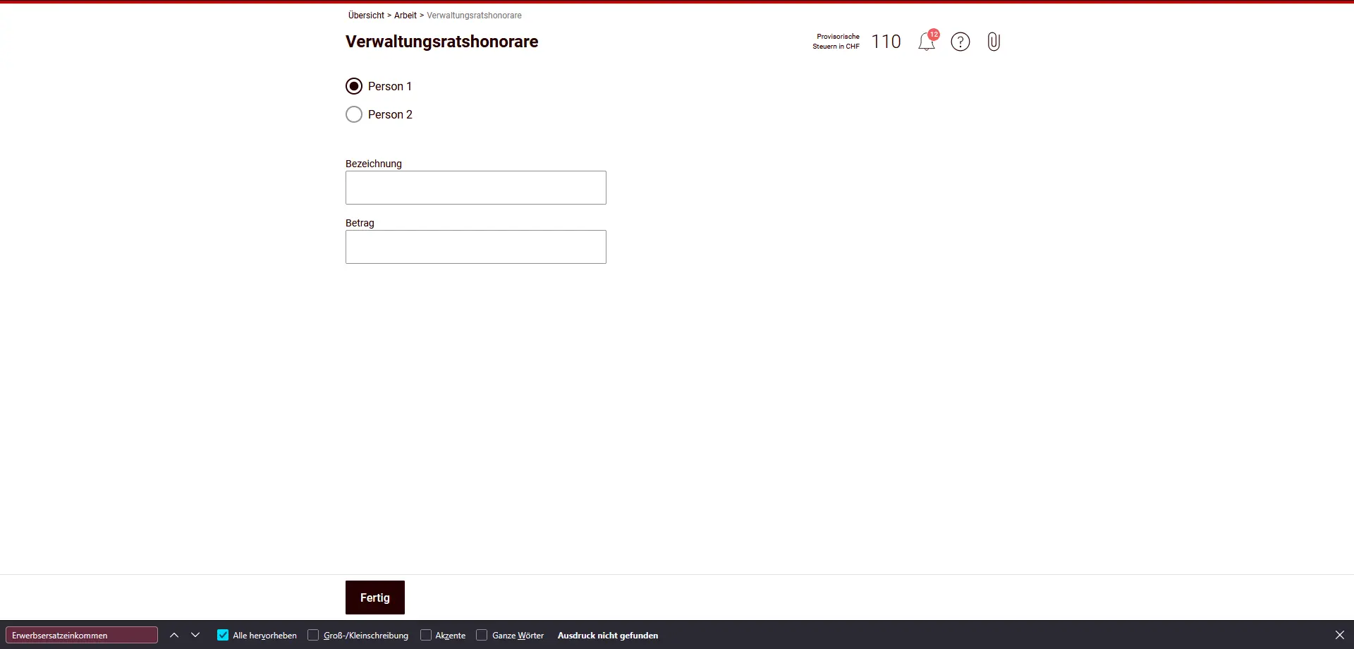 Saisie des honoraires d'administrateurs avec désignation et montant