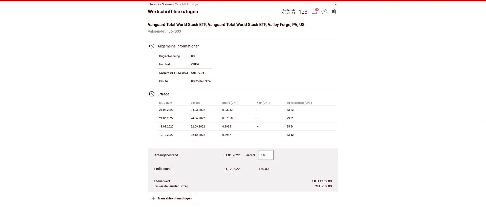 Upload de justificatifs pour le formulaire DA-1 pour le crédit d'impôt à la source étranger