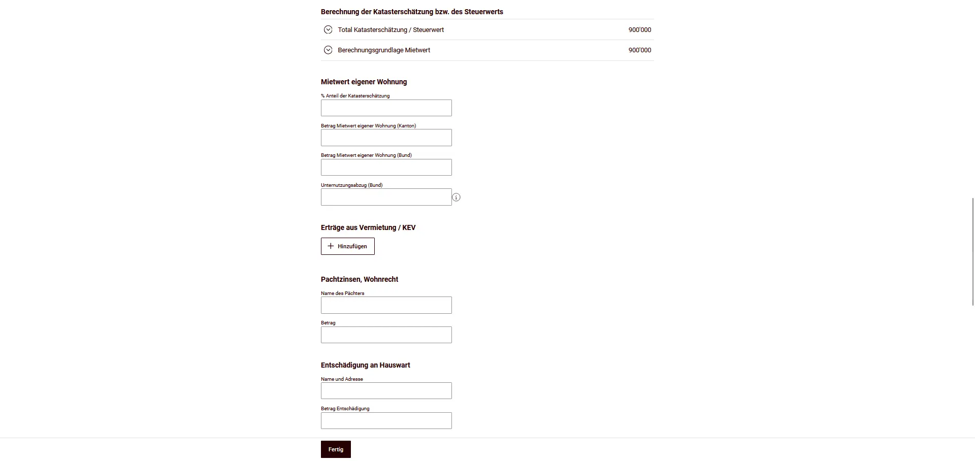 Calcul de la valeur cadastrale et saisie de la valeur locative du logement occupé par son propriétaire