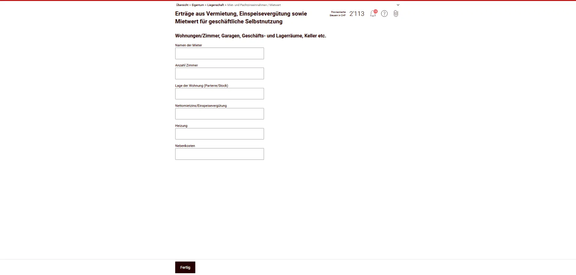 Saisie des revenus locatifs et des valeurs locatives des appartements, chambres et locaux commerciaux